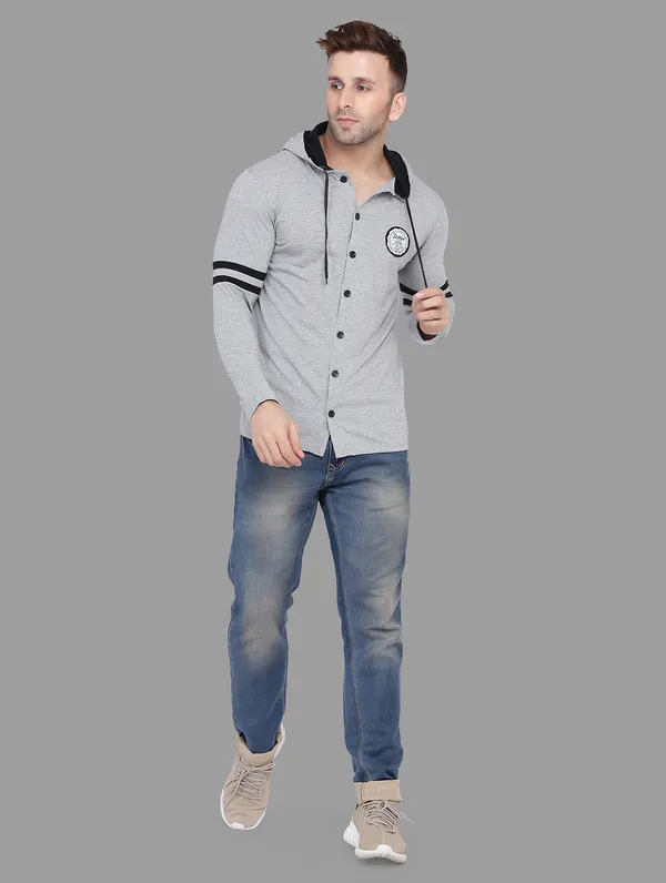 Silver_Cotton_Blend_Hooded_Neck_Full_Sleeve_T_Shirt_For_Men