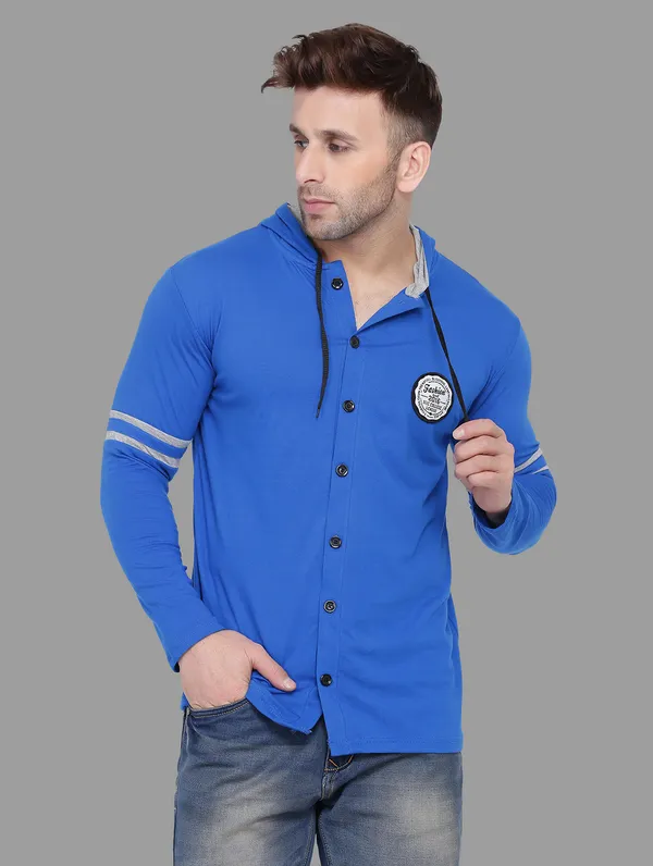 Blue_Cotton_Blend_Hooded_Neck_Full_Sleeve_T_Shirt_For_Men