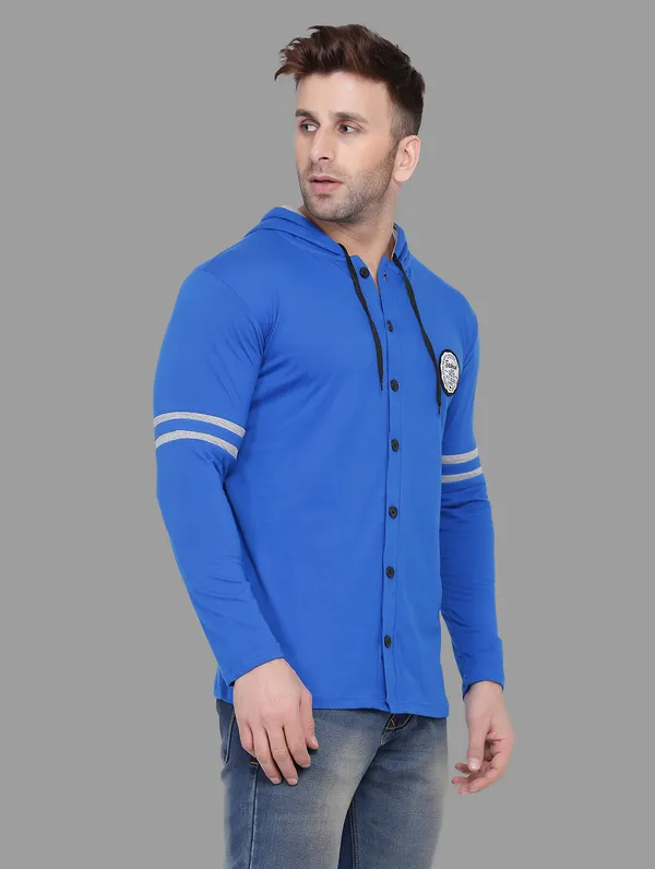 Blue_Cotton_Blend_Hooded_Neck_Full_Sleeve_T_Shirt_For_Men