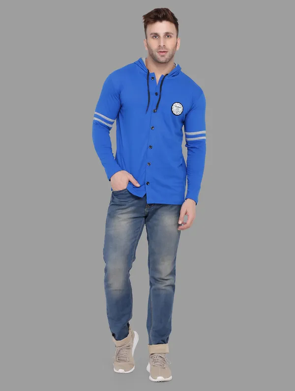 Blue_Cotton_Blend_Hooded_Neck_Full_Sleeve_T_Shirt_For_Men