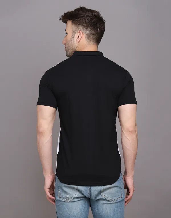 White_Half_Sleeve_Cotton_Blend_Spread_Collar__Shirt_For_Men