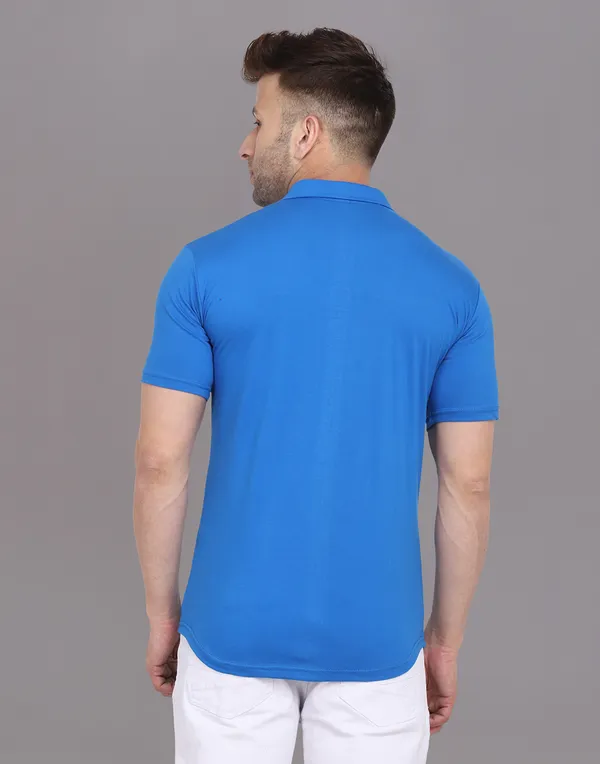 Blue_Cotton_Blend_Spread_Collar_Half_Sleeve_Shirt_For_Men
