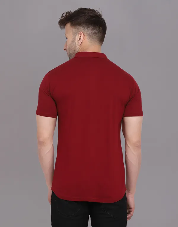 Maroon_Cotton_Blend_Spread_Collar_Half_Sleeve_Shirt_For_Men