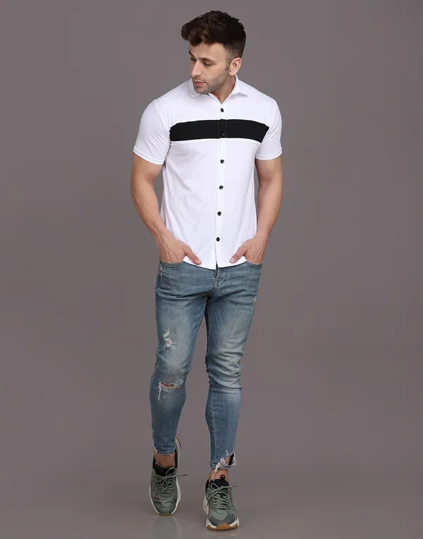 White_Cotton_Blend_Spread_Collar_Half_Sleeve_Shirt_For_Men
