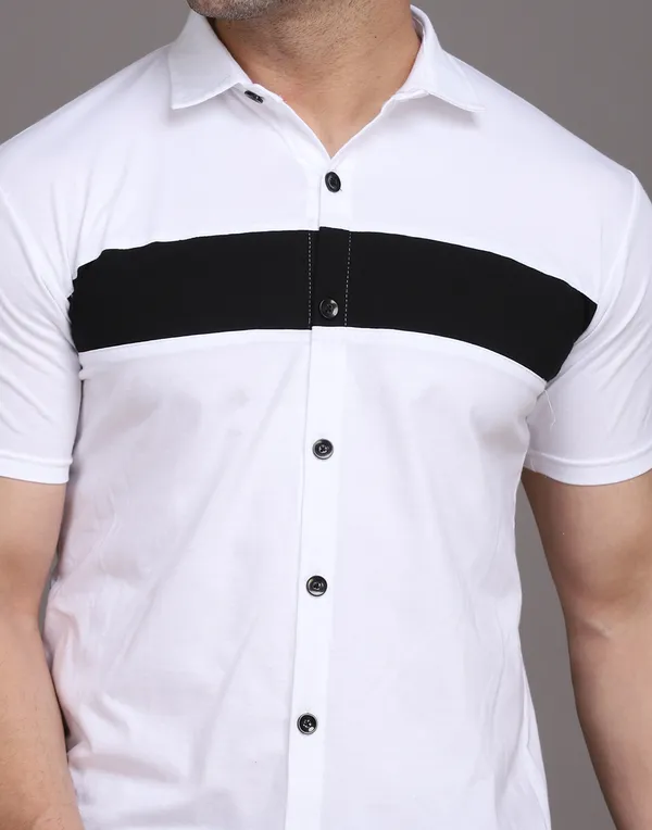 White_Cotton_Blend_Spread_Collar_Half_Sleeve_Shirt_For_Men