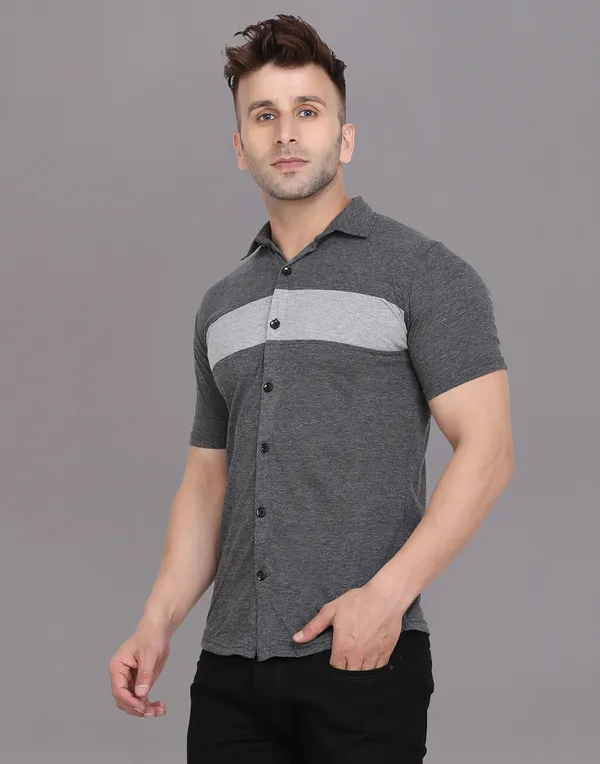 Grey_Cotton_Blend_Spread_Collar_Half_Sleeve_Shirt_For_Men
