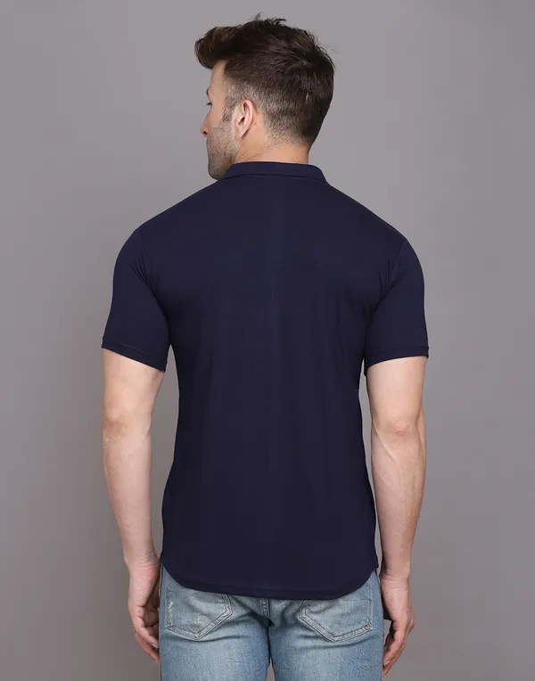 Dark_Blue_Cotton_Blend_Spread_Collar_Half_Sleeve_Shirt_For_Men