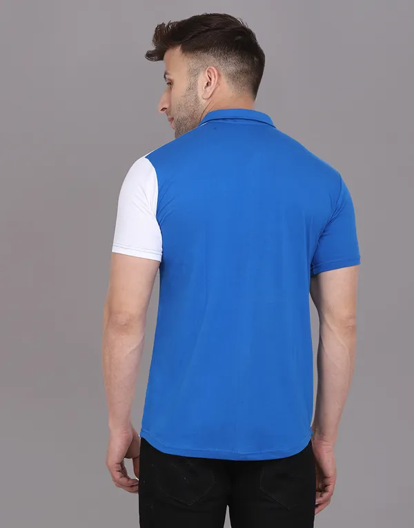 Blue_&_White_Cotton_Blend_Spread_Collar_Half_Sleeve_Shirt_For_Men