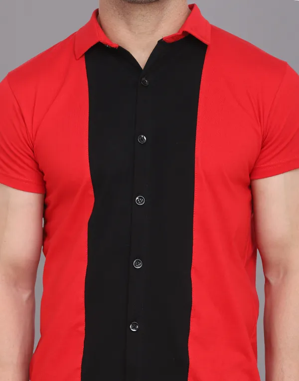 Red_&_Black_Cotton_Blend_Spread_Collar_Half_Sleeve_Shirt_For_Men