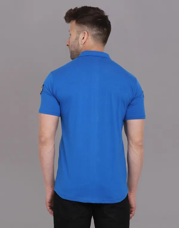 Blue_Cotton_Blend_Spread_Collar_Half_Sleeve_Shirt_For_Men