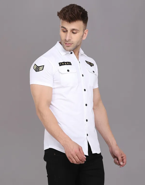 White_Cotton_Blend_Spread_Collar_Half_Sleeve_Shirt_For_Men