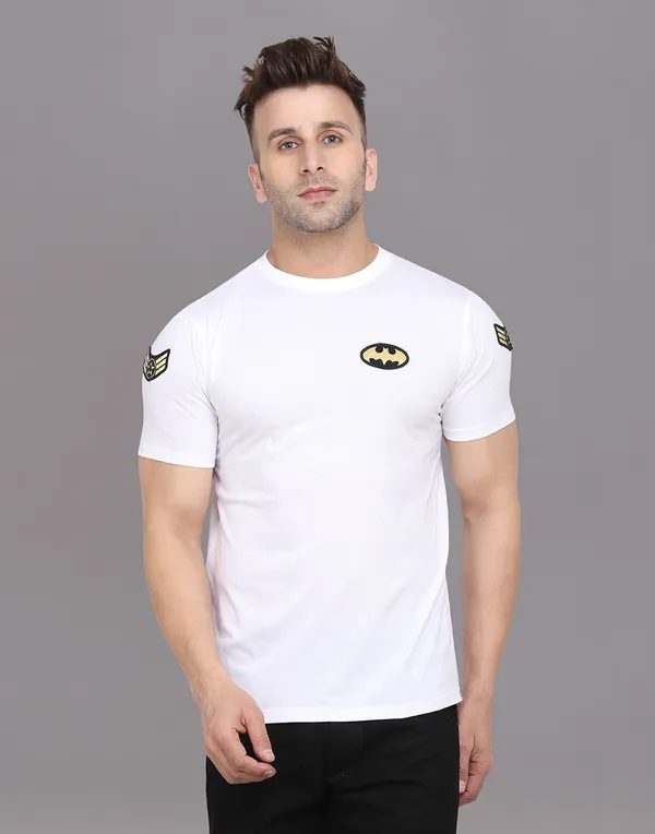 White_Cotton_Blend_Round_Neck_Half_Sleeve_T_Shirt_For_Men