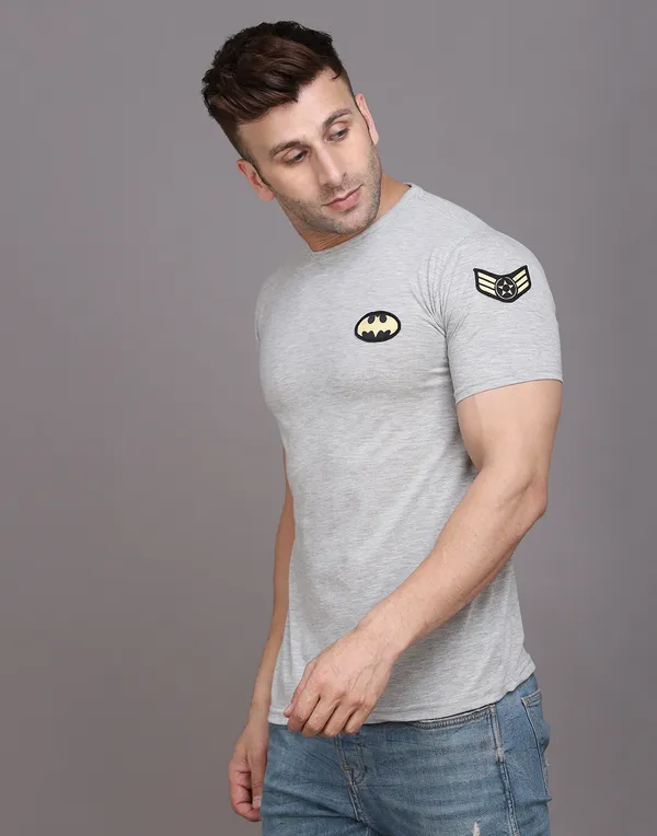 Silver_Cotton_Blend_Round_Neck_Half_Sleeve_T_Shirt_For_Men