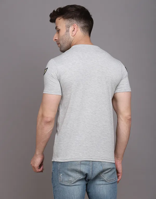 Silver_Cotton_Blend_Round_Neck_Half_Sleeve_T_Shirt_For_Men