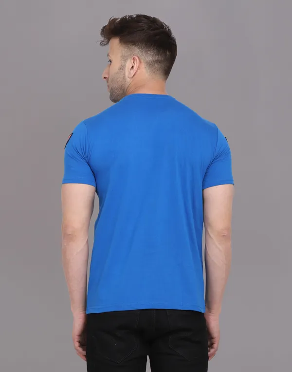 Blue_Cotton_Blend_Round_Neck_Half_Sleeve_T_Shirt_For_Men