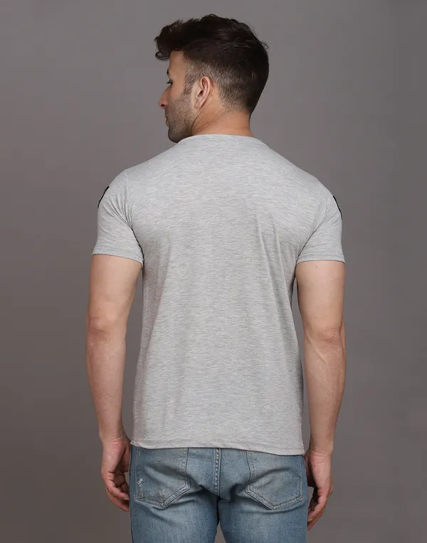 Silver_Cotton_Blend_Round_Neck_Half_Sleeve_T_Shirt_For_Men