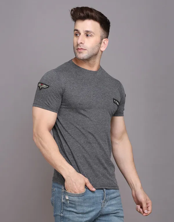 Grey_Cotton_Blend_Round_Neck_Half_Sleeve_T-Shirt_For_Men