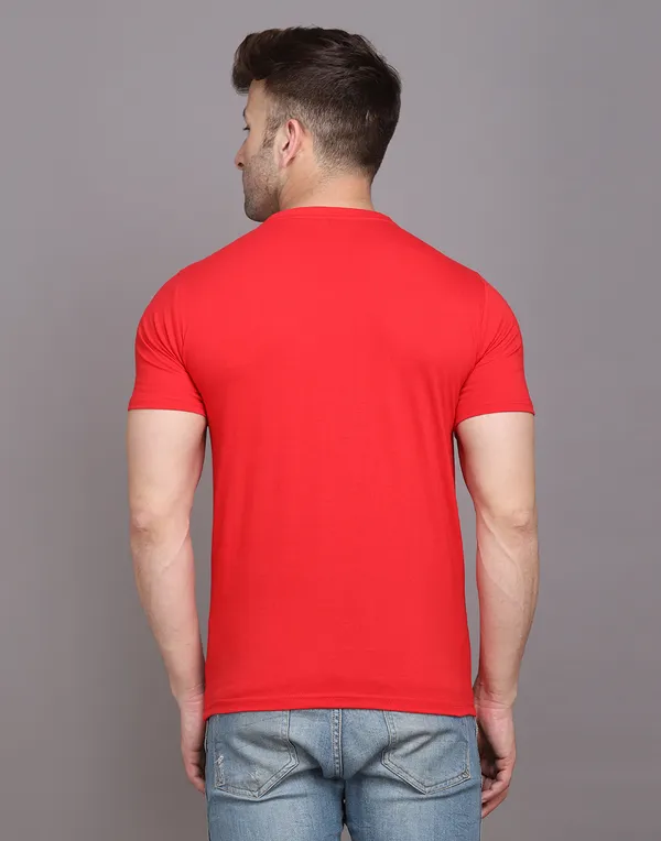 Red_Cotton_Blend_Round_Neck_Half_Sleeve_T_Shirt_For_Men