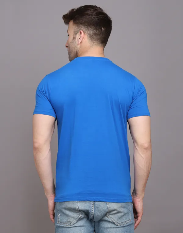 Blue_Cotton_Blend_Round_Neck_Half_Sleeve_T_Shirt_For_Men