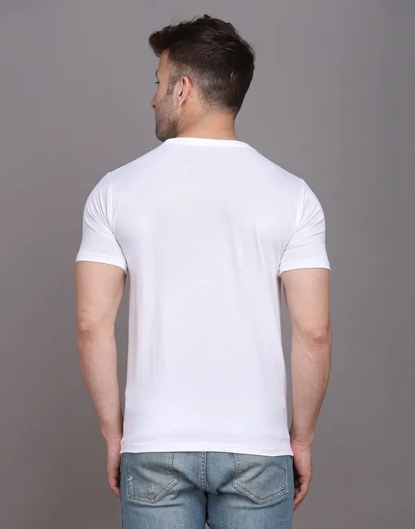 White_Cotton_Blend_Round_Neck_Half_Sleeve_T_Shirt_For_Men