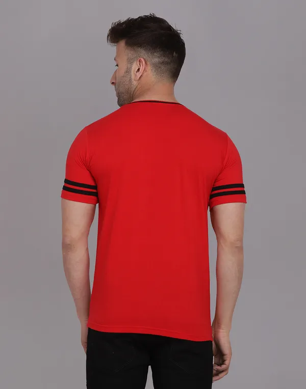 Red_Cotton_Blend_Round_Neck_Half_Sleeve_T_Shirt_For_Men