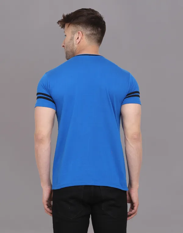 Blue_Cotton_Blend_Round_Neck_Half_Sleeve_T_Shirt_For_Men