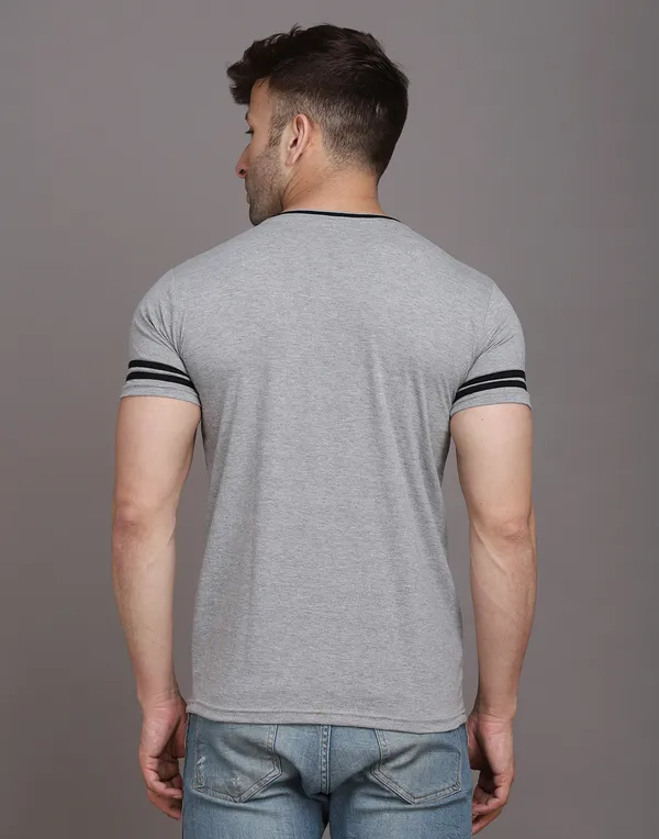 Silver_Cotton_Blend_Round_Neck_Half_Sleeve_T_Shirt_For_Men