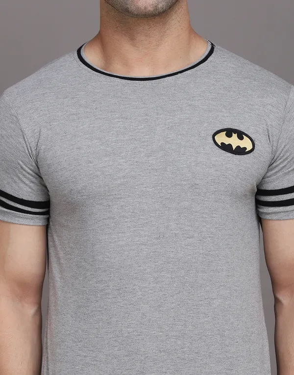 Silver_Cotton_Blend_Round_Neck_Half_Sleeve_T_Shirt_For_Men