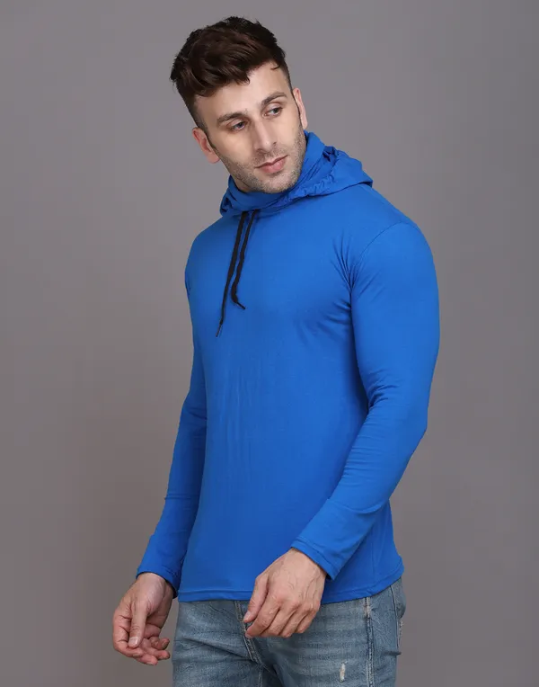 Blue_Cotton_Blend_Hooded_Neck_Full_Sleeve_T_Shirt_For_Men