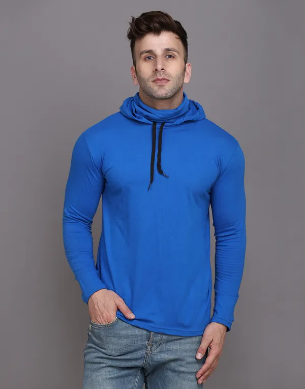Blue_Cotton_Blend_Hooded_Neck_Full_Sleeve_T_Shirt_For_Men