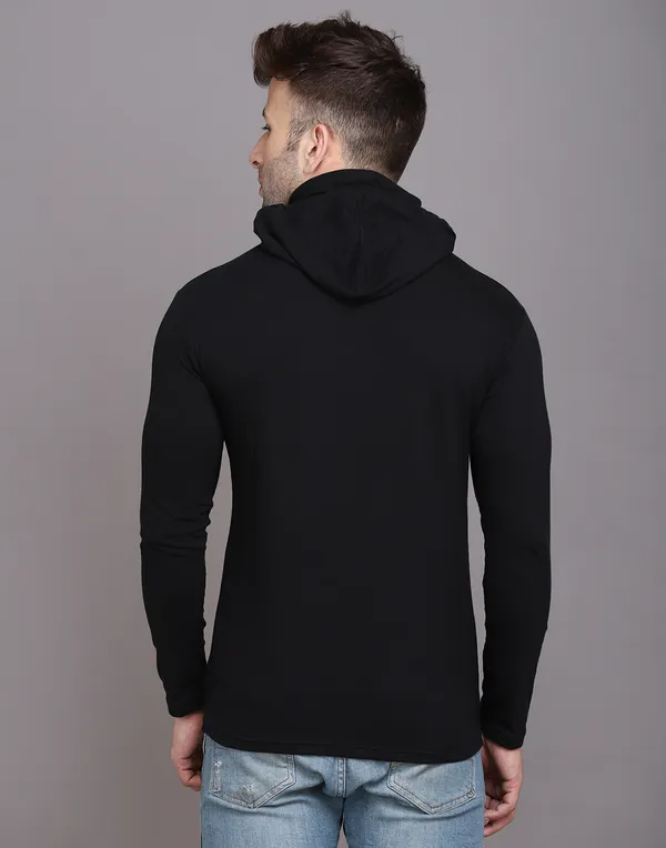 Black_Cotton_Blend_Hooded_Neck_Full_Sleeve_T_Shirt_For_Men