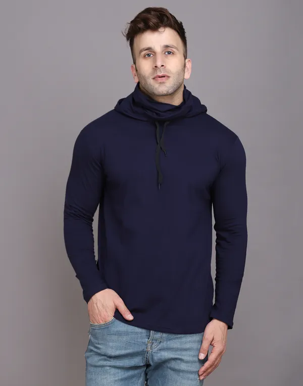 Dark_Blue_Cotton_Blend_Hooded_Neck_Full_Sleeve_T_Shirt_For_Men