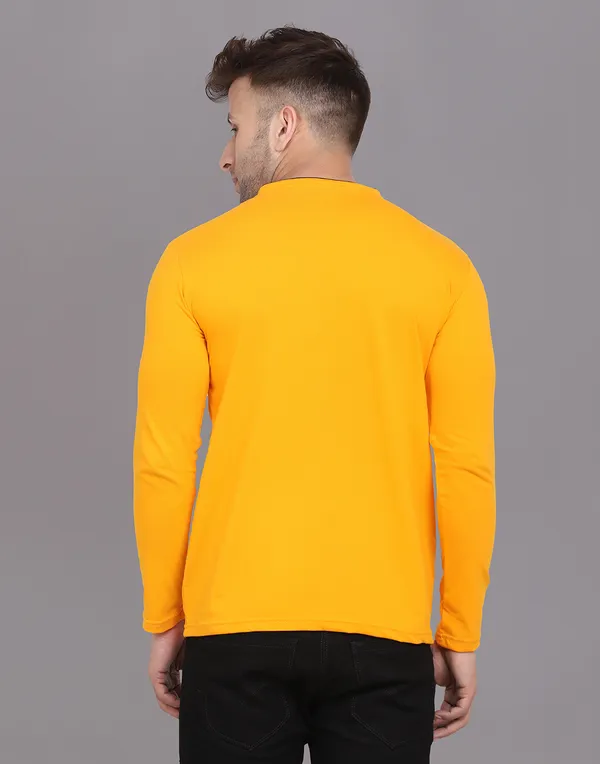 Yellow_Cotton_Blend_Mandarin_Collar_Full_Sleeve_T_Shirt_For_Men