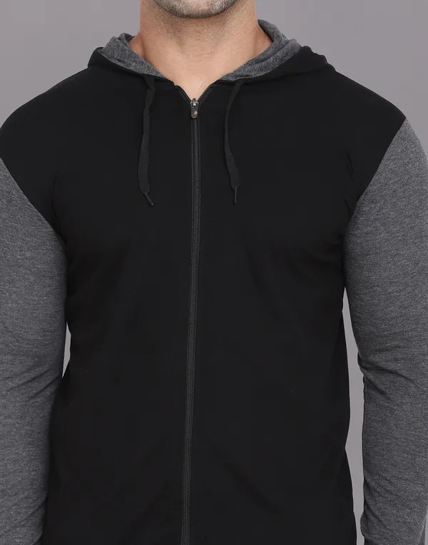 Black_Cotton_Blend_Hooded_Neck_Full_Sleeve_T_Shirt_For_Men