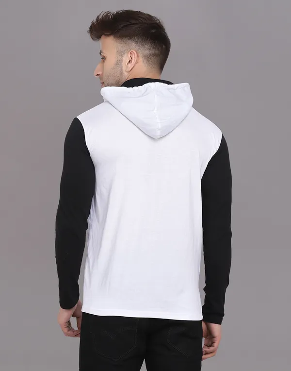 White_Cotton_Blend_Hooded_Neck_Full_Sleeve_T_Shirt_For_Men