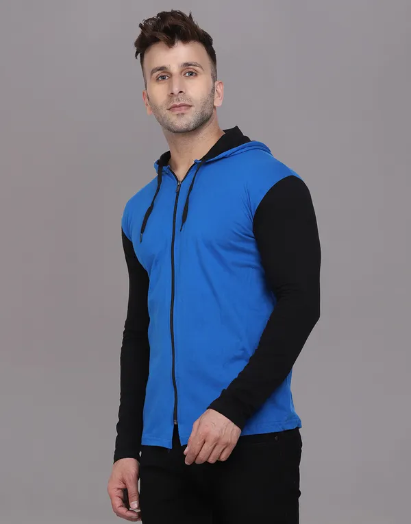 Blue_Cotton_Blend_Hooded_Neck_Full_Sleeve_T_Shirt_For_Men