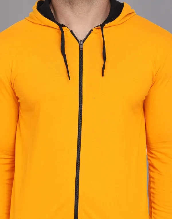 Yellow_Cotton_Blend_Hooded_Neck_Full_Sleeve_T_Shirt_For_Men