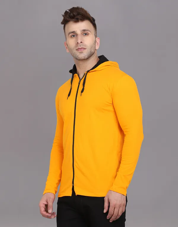 Yellow_Cotton_Blend_Hooded_Neck_Full_Sleeve_T_Shirt_For_Men