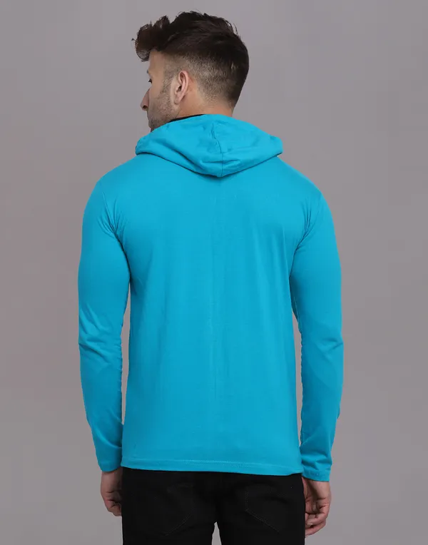 Turquoise_Cotton_Blend_Hooded_Neck_Full_Sleeve_T_Shirt_For_Men