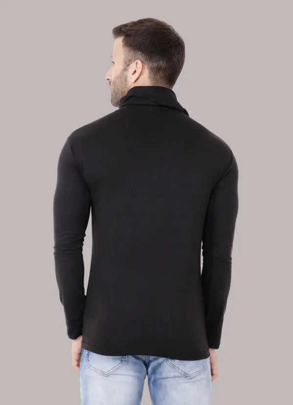 Black_Cotton_Blend_High_Neck_Full_Sleeve_T_Shirt_For_Men