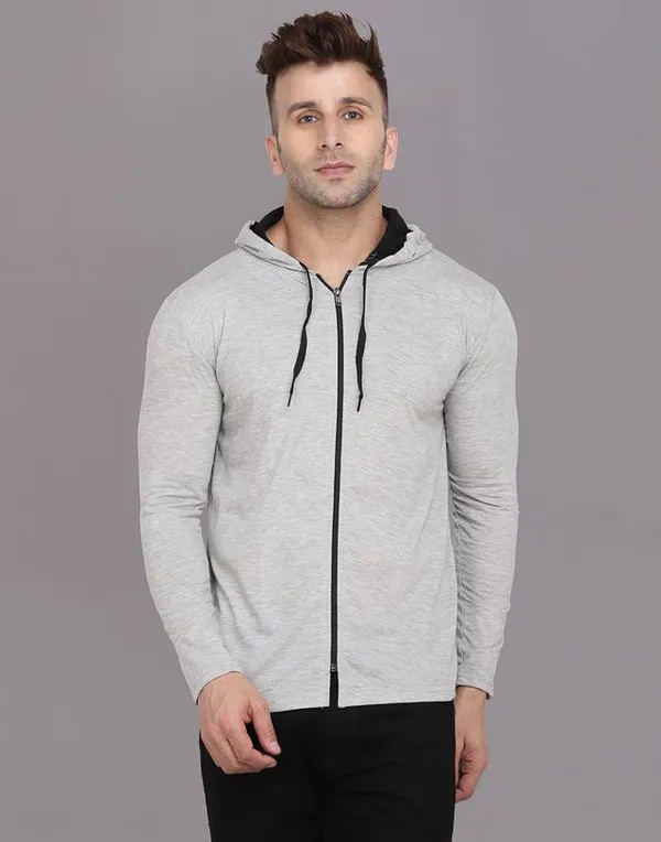 Silver_Cotton_Blend_Hooded_Neck_Full_Sleeve_T_Shirt_For_Men