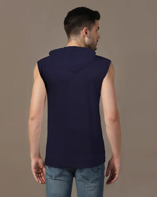 Dark_Blue_Cotton_Blend_Hooded_Neck_Sleeveless_T-Shirt_For_Men