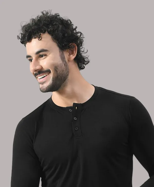 Black_Cotton_Blend_Henley_Neck_Full_Sleeve_T_Shirt_For_Men