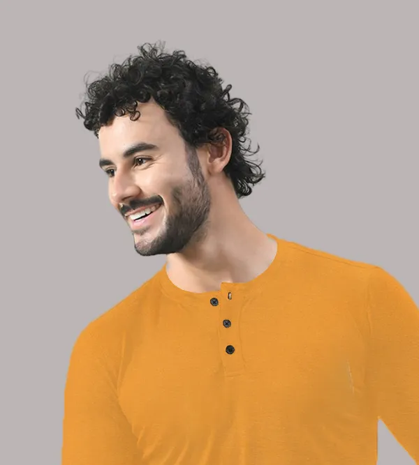 Mustard_Cotton_Blend_Henley_Neck_Full_Sleeve_T_Shirt_For_Men