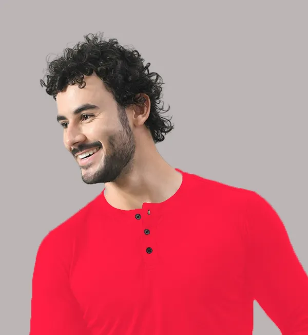 Red_Cotton_Blend_Henley_Neck_Full_Sleeve_T_Shirt_For_Men