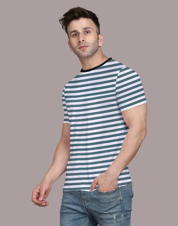 Dark_Blue_Cotton_Blend_Round_Neck_Half_Sleeve_T_Shirt_For_Men