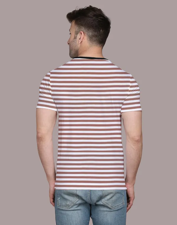 Brown_Cotton_Blend_Round_Neck_Half_Sleeve_T_Shirt_For_Men