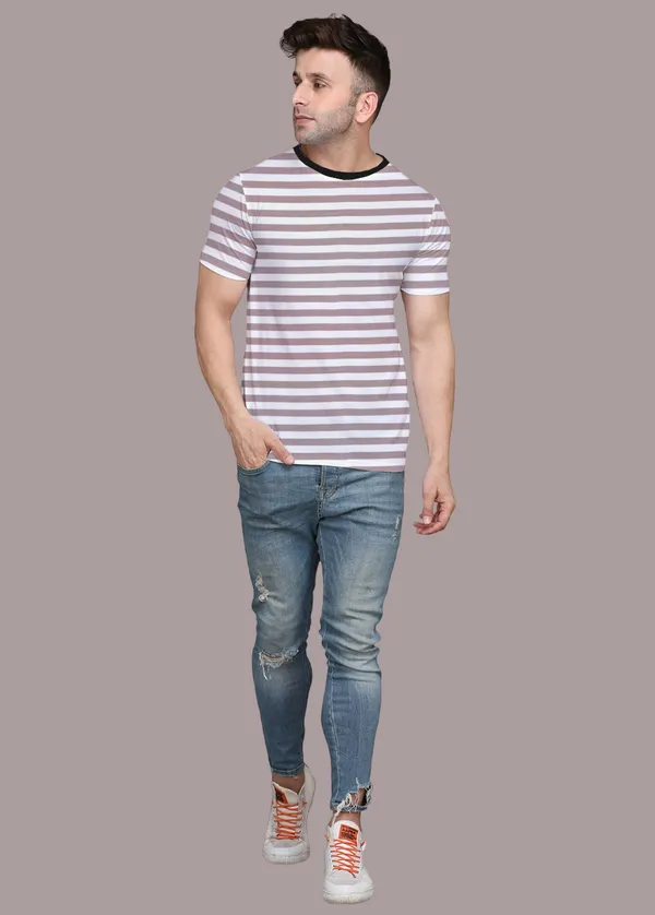 Beige_Cotton_Blend_Round_Neck_Half_Sleeve_T_Shirt_For_Men