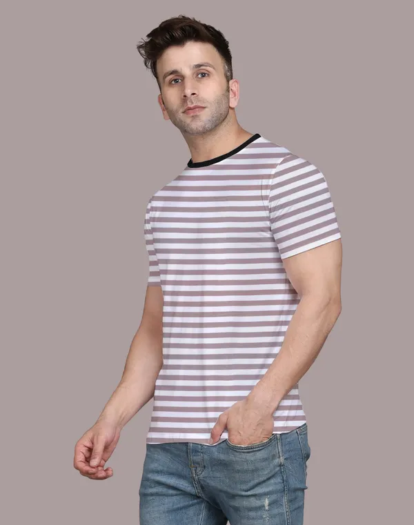Beige_Cotton_Blend_Round_Neck_Half_Sleeve_T_Shirt_For_Men
