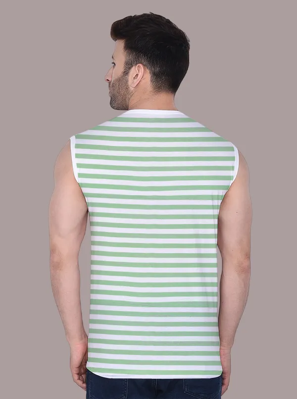 Green_Cotton_Blend_Henley_Neck_Sleeveless_T_Shirt_For_Men